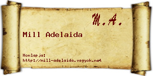 Mill Adelaida névjegykártya